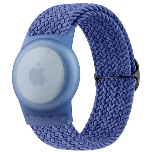 Airtag Watch Strap for Kids, Air-Tag 2nd & 1st Gen Wristband Holder for Apple Item Finder, Stretchy Adjustable Bracelet for Child Boys Girls