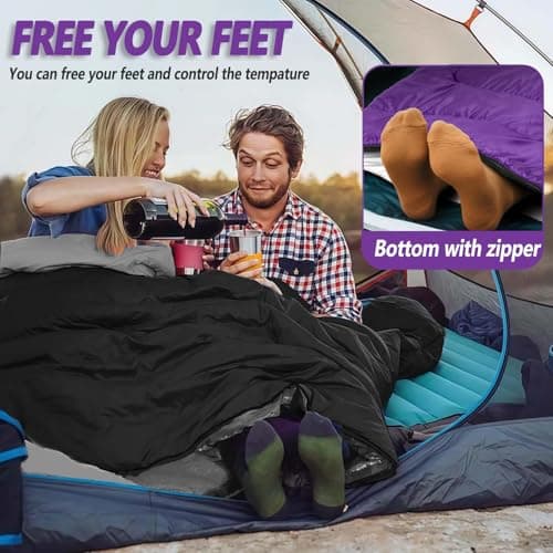 Sleeping Bags for Adults & Kids Sleeping Bag 3-4 Season, Ultralight Carry Bag, Soft, Adult Blanket, Lightweight Compact for Outdoor Camping, Travel, Hiking, Indoor & Outdoor Use — view 6