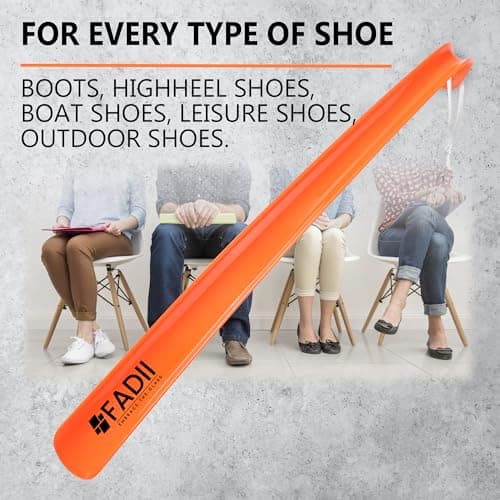 FADII Shoe Horn Long Handled 45cm+22cm Long Shoe Horn-Plastic Shoehorn For Men, Women With Comfort Grip Long Shoe Horns-Flexible Extra Long Shoe Horn For Elderly- Pack of 2 Shoe Spoon — view 5