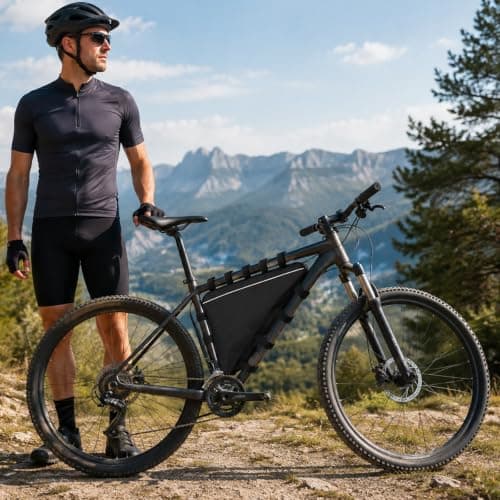 RUHUHUR Ebike Battery Bag,49x41x30cm Large Waterproof Triangle Storage Bag,1680D Oxford Bag for Easy Installation and Secure Storage,Secure Mount Cycling Pannier for Commuting and Touring — view 5