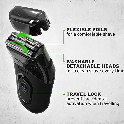 Wahl Li Compact Travel Shaver, Beard Shaver, Electric Shavers for Men, Washable Shaving Head, Easy Clean, Flex Foils, Close Cut, Small Shavers for Travelling — view 2