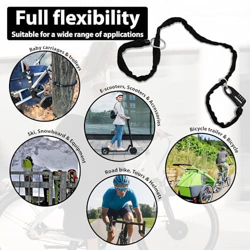 KOHLBURG Secure 129cm / 51" Long Combination Chain Lock for the Pocket — view 4