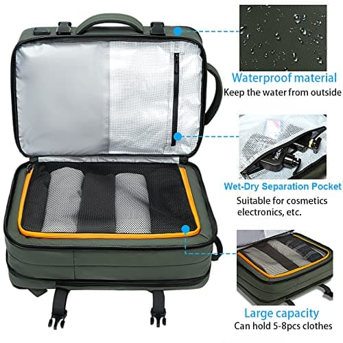 BANGE Travel Backpack,Flight Approved Carry On Backpack for International Travel Bag, Water Resistant Durable 17-inch Laptop Backpacks,Large Daypack Business Weekender Luggage for Men Women — view 3