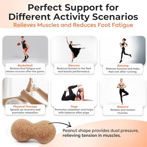 Cork Balance Board-premium Cork 5-in-1 Foot & Ankle Strengthener Set- Balance Trainer With Massage Roller, Peanut Ball & Toe Resistance Bands-wobble Board For Adults-improve Foot Function — view 4