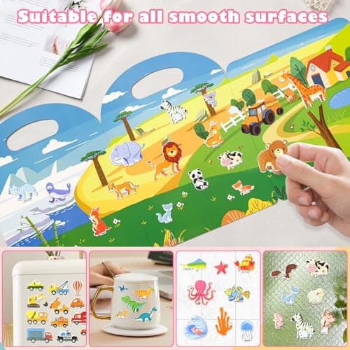 Reusable Sticker Books for Toddlers, Travel Toys for 2 Year olds — view 4
