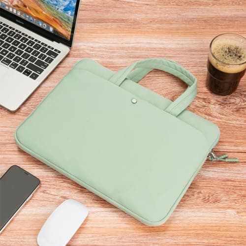 MicaYoung 14 Inch Laptop Sleeve Protective Case Bag Chromebook Notebook Cover Compatible with 14 inch MacBook Pro M5 M4 M3 M2 M1 Max 2025 2024 2023 2022 2021 A3426 A3434 A2918 A2992 A2779 A2442, Green — view 5