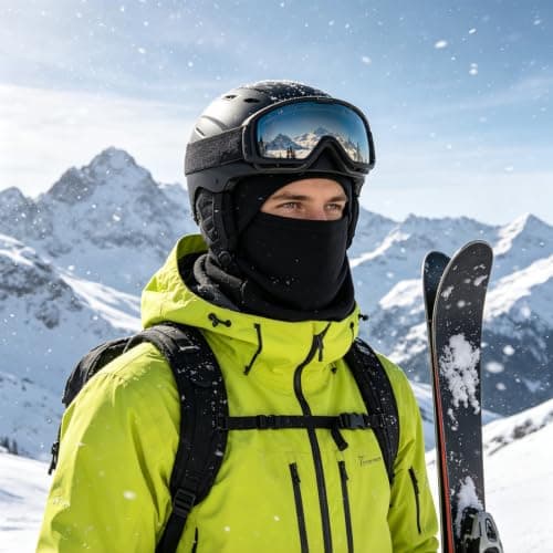 Ehuixinsheng Winter Thick Thermal Mask,Black Fleece Neck Warmer Gaiter — view 2