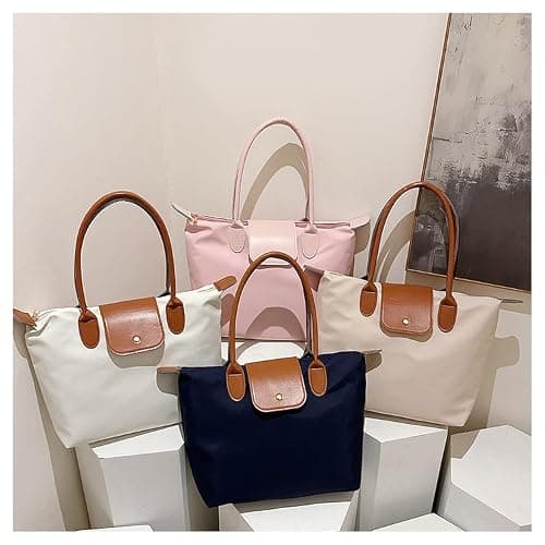 GEEKPC Large Waterproof Nylon Tote Bag For Women - Foldable Lightweight Design With Zip Closure And Comfortable Shoulder Strap Fits 13.3 Inch Laptop With Multiple Pockets For Organised Storage — view 3