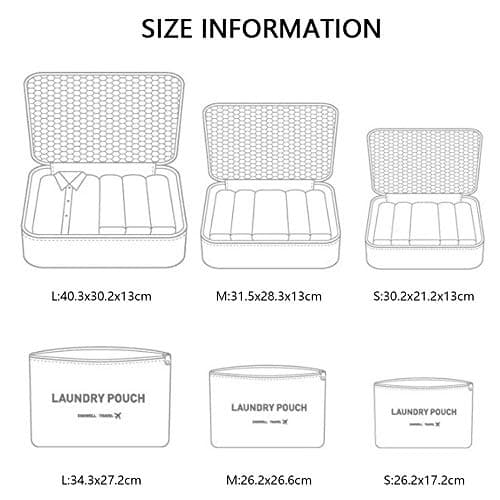 Vicloon Travel Suitcase Organizer Set 6 Pieces, Cube Storage Bags, Waterproof Separators Travel Organizers, Packing Cubes, Organizers Suitcase, for Cosmetics, Shoes, Underwear, red wine, Grande — view 2