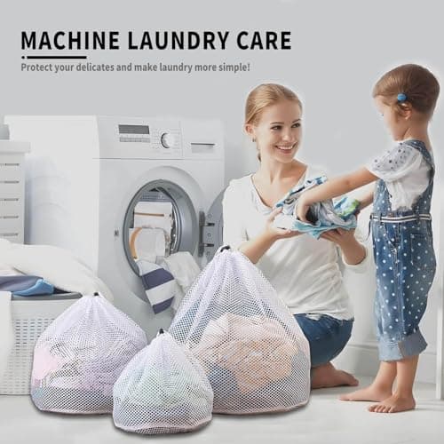 Dmjia 2 Pcs Net Laundry Bags 30 x 40 cm, Mesh Laundry Bags with Drawstring — view 6