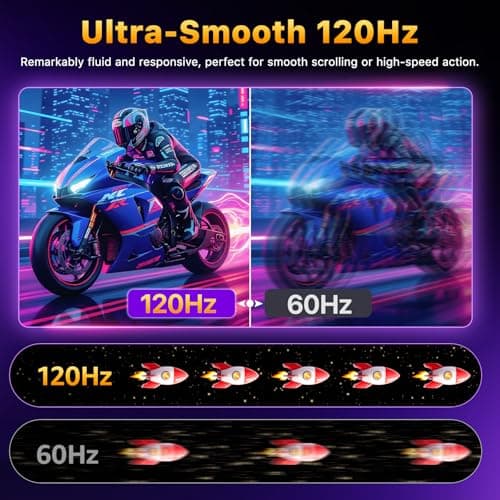 cocopar Portable Monitor 18.5 Inch 2K QHD 120Hz 120% sRGB Travel Monitor with Speaker HDMI USB-C Second Screen for Laptop MacBook Surface PC Xbox PS4/5, VESA Mountable, with Kickstand — view 3