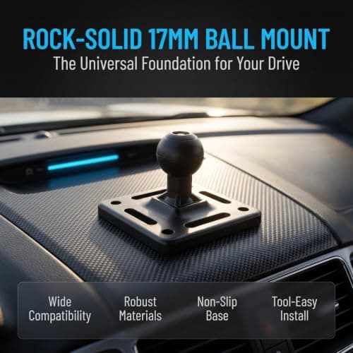 WRITWAA Car Dashboard Phone Mount Base 17mm Ball Head and Non Slip Bottom — view 3