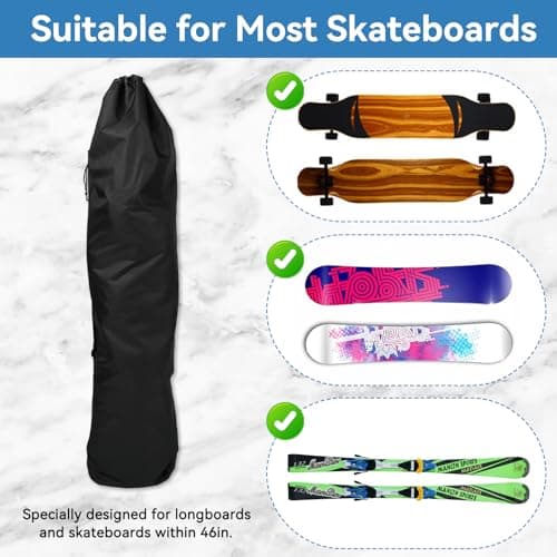 Cyrank Snowboard Bag, Ski Bag Ski Kit Bags Ski Backpacks Snowboard Travel Bag Padded Ski Bag Long Ski Bag Ski Travel Bag Double Ski Bag for Men and Women, 120cm Long — view 4