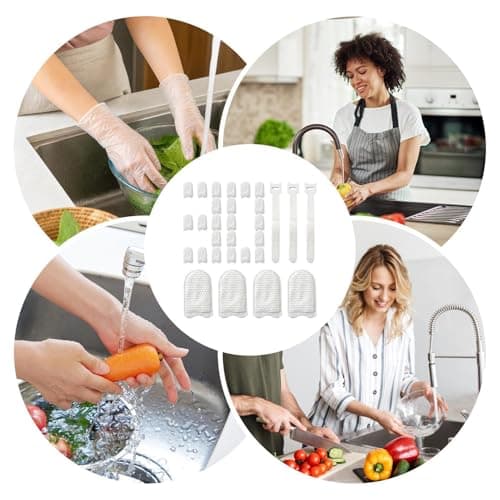 Cotton Fiber Purifier - Fabric Spout Cover, Faucet Filter Cotton Socks, Sediment Barrier Layer Strainer, Universal Rust Removing Tap Refiner Accessory | Hydro Pure Screen Adaptor for Cooking — view 3