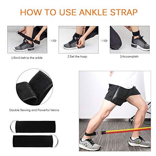 Himaly Resistance Bands Set, 5pcs Exercise Bands with Handles, 100 LBS Tension, Home Use Gym Equipment for Strength Training, Yoga, Pilates, Travel — view 3