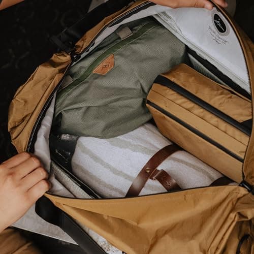 Peak Design Travel Duffel 50L, Black, Extra-Wide Single Zip Access, Weatherproof Shell, 4 External Pockets, Fits Packing Cubes & Camera Cubes, Ideal for Weekend Trips, Versatile Duffel Bag for Travel — view 5