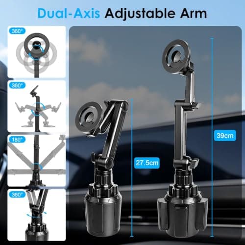 EEEKit Cup Phone Holder for Cars: Magnetic Truck Car Cup Holder Phone Mount — view 4