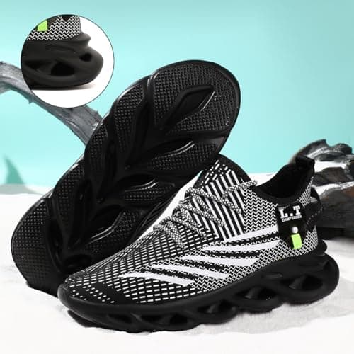 XKOWUO Men's Walking Shoes Winter Warm Outdoor Waterproof Sneaker Running Non-Slip Fashion Comfortable Lightweight Black Size 5.5 — view 2