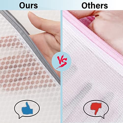 Delicates Wash Bags, GOFRIEND Laundry Bags Zippered Washing Machine Fine Mesh Bag for Delicates Blouse, Hosiery, T-shirt, Socks, Underwear, Bra, Lingerie Baby Clothes (3 SET) — view 6