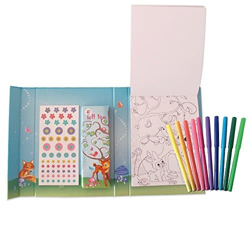Pop It Up Enchanted Activity, Craft and Colouring Set for Girls. Woodland Colouring Book Activity Set for Girls. Great Travel Activity Packs for Kids/Activity Book. Great Gifts for Girls 5 years old — view 2