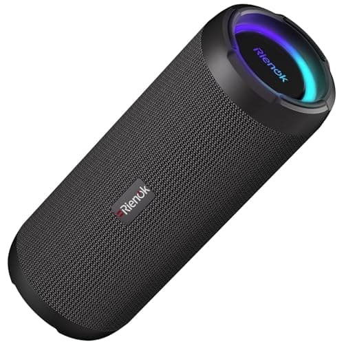 RIENOK Bluetooth Speaker 40W Wireless Speaker Portable Dual Pairing HD Stereo Sound IPX7 Waterproof Bluetooth 5.0 Outdoor Sport Speaker