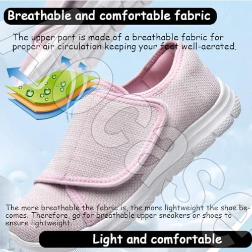 Aocase Slip On Loafers Trainers Orthopaedic Trainers Leisure Mesh Breathable Sandals Orthopaedic Diabetic Walking Shoes Outdoor Sports Shoes Comfortable Running Shoes Slippers,Blue,35/225mm — view 5