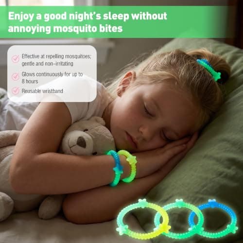 3PCS Mosquito-Repellent Bracelets Glow-in-the-Dark, Silicone Mosquito-Repellent Bracelets with Natural for Kids Adults, Outdoor Travel Summer(Lemon Green) — view 5