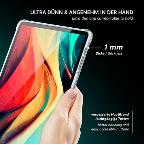 moex Aero Case for Samsung Galaxy Tab S6 Silicone Transparent Protective Case Ultra Thin Shockproof with Corner Protection Tablet Silicone Case Transparent Minimalist Clear — view 3