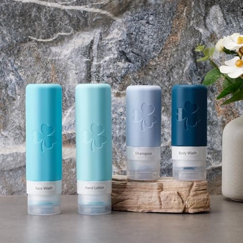 INSFIT 23 Pack Travel Bottles for Toiletries, TSA Approved Silicone Travel Size Toiletries with Toiletry Bag, BPA Free Leak Proof Refillable Travel Essentials for Shampoo Conditioner Lotion — view 5