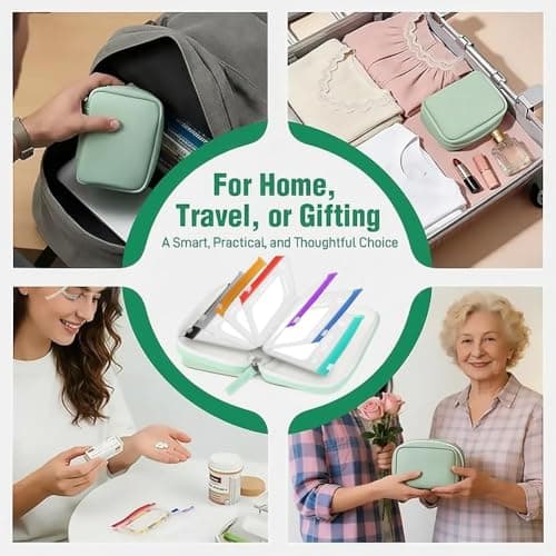 Waterproof Pill Pouch Set-7Pcs Bags Inside,A8 Waterproof Pill Organizer Set,Portable Waterproofs Pill Pouch with 7 to 14 Days of Meds for Travel Daily — view 3