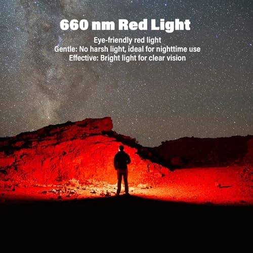 Rechargeable LED Head Torch - Sofirn H35R Super Bright Head Torches 1500 Lumens, 5 Red and White Light Modes, USBC Charging, IP68 Waterproof Headlamp, with Long Runtime for Camping, Running, Fishing — view 3