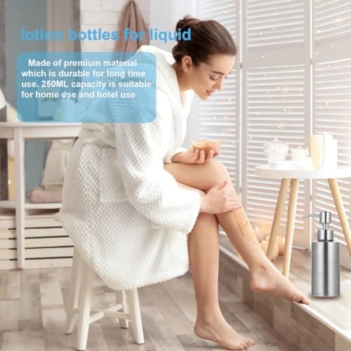 iplusmile 250ml Countertop Hand Soap Dispenser Stainless Steel Pump Bottle — view 3