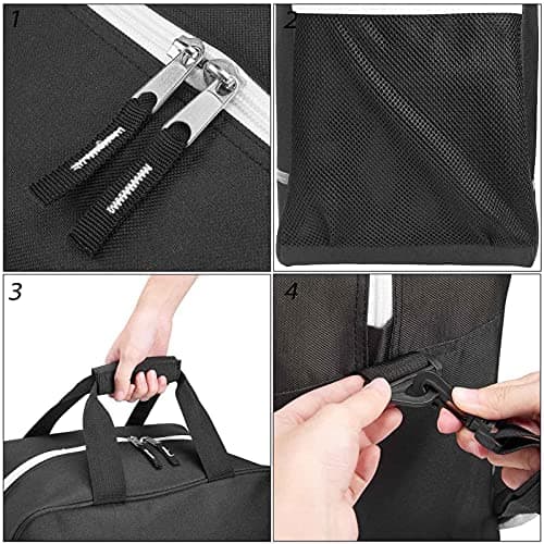 HUIOP Ski and Boot Bag Combo Portable Ski Storage Bag Travel Bags Waterproof Padded Boots Large Capacity Clothing Rack Organizer Se adap — view 4