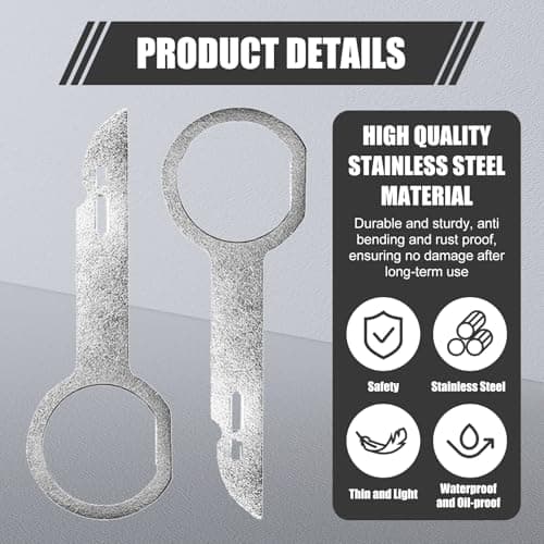 4 Pcs Radio Removal Tool Keys, Radios/DVD/CD Release Key Extraction Tools, Stainless Steel Pin Stereo Adapter Disassembly Tool, Universal Media Player Pins for Audi VW VolksWagen (Silver) — view 3
