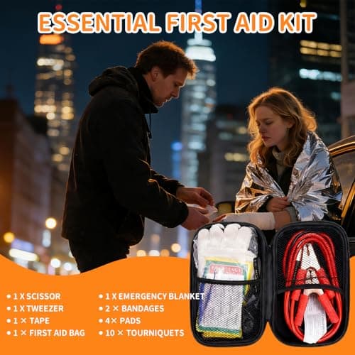 Car Emergency Breakdown Safety Kit, Vehicle Europe Travel Driving Kit — view 5