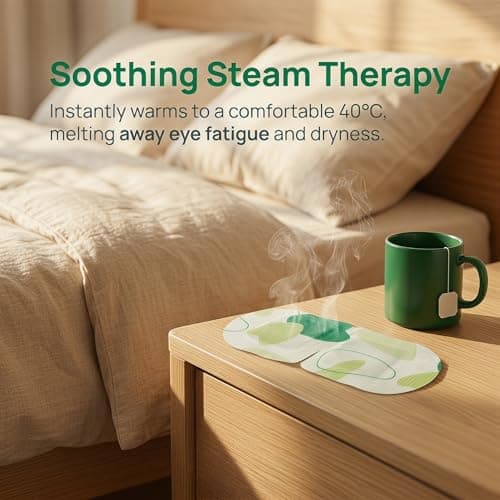 Steam Eye Mask 20 Packs Self Heating Eye Mask Disposable, Sleep Patches For Adults, Heated For Dry Eyes Warm Compress, Relaxation Travel Gifts For Students Birthday — view 6