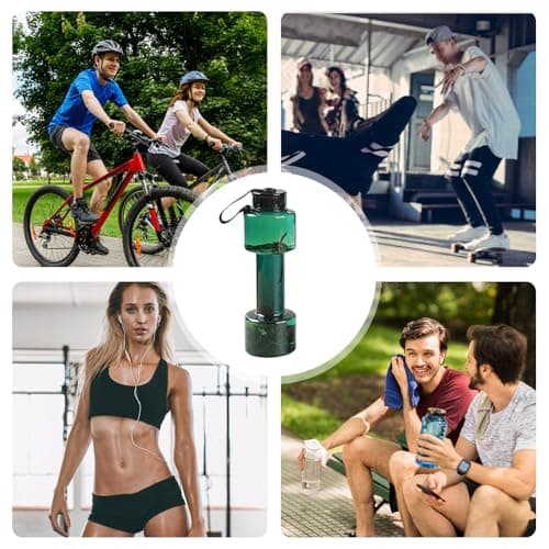Dumbbell Shaped Water Bottle - Leak-proof Dumbbefelles Water Container — view 3