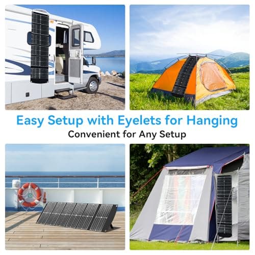 100W Portable Solar Panel with USB-C PD 45W USB-A QC3.0 DC 20V (for UK) — view 6