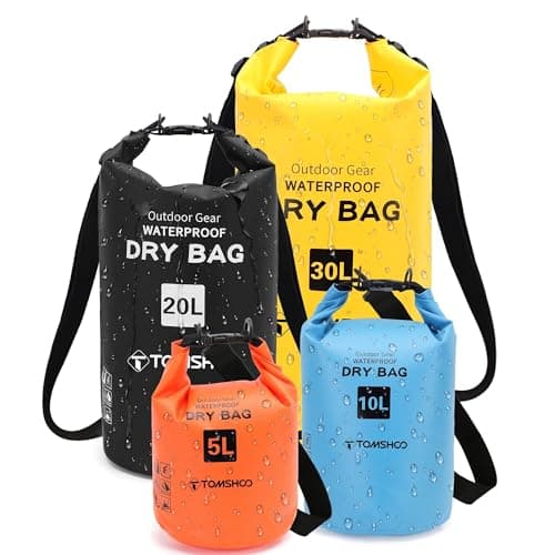 TOMSHOO 4 Pack Waterproof Dry Bag 5L+10L+20L+30L