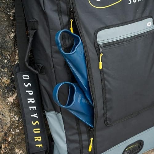 Osprey | Bodyboard Carry Bag, Padded Triple Board Bag with Storage Pockets, Vents and Rucksack Straps, Fits up to 3 Boards, Black — view 3