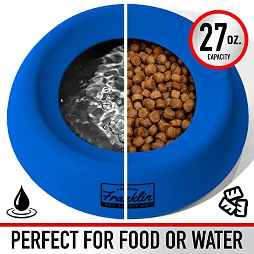 Franklin Pet Supply Travel Pet Silicon Bowl 27oz. – No Spill – BPA Free – Splash Proof – for Water and Food – Travel Smart Design – Portable Car Design – for Larger Dogs — view 3