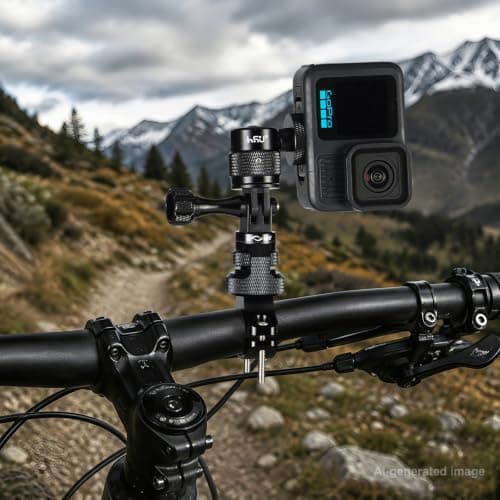 HSU 1/4" Screw Camera Mount Adapter with 360° Ball Head for Action Cameras — view 2