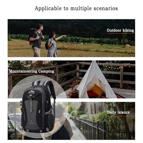 Nircho 40L Hiking Backpack Lightweight Breathable Trekking Rucksack for Men Women, Durable Water Resistant Travel Bag for Skiing Camping Climbing Cycling Trekking Mountaineer Outdoor Sports — view 6