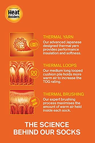 HEAT HOLDERS SOCKSHOP Ladies 1.6 TOG Lite Patterned and Striped Socks Pack of 1 (4-8, Venice Heel & Toe Silver Grey) — view 5