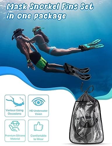 Zenoplie Snorkel Set Adults, with Flippers — view 6