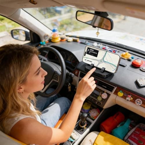 TABSIRAH Car Phone Holder Mount Adjustable Non Slip Suction Base Rack — view 2