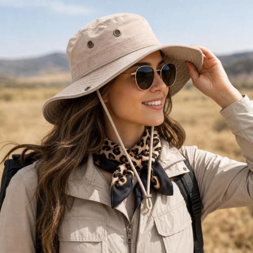 3PCS Explorer Costume, Hat and Scarf Set with Binoculars.Costume Party, Outdoor Adventure, Cos, Music Festival, Travel Photography — view 4