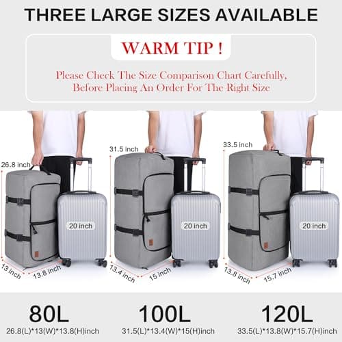 VS VOGSHOW 100L Travel Duffle Bag with Shoe Compartment — view 2