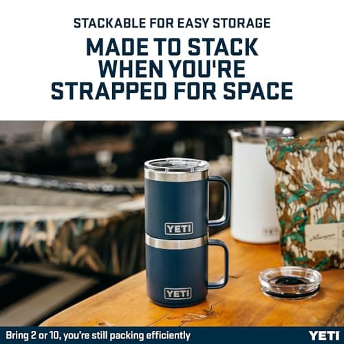 YETI Rambler 10 oz (295 ml) Stackable Coffee Mug, Navy — view 6