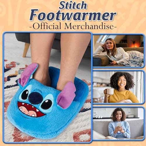 Disney Stitch Foot Warmer Women Teens UK 2-13.5, Non Electric Fleece Foot Muff, Heated Slipper, Non Slip, Arthritis Renauds Muscle Pain (Blue Stitch) — view 2
